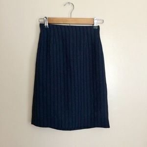 Brooks Brothers Navy Blue Pinstripe Pencil Skirt